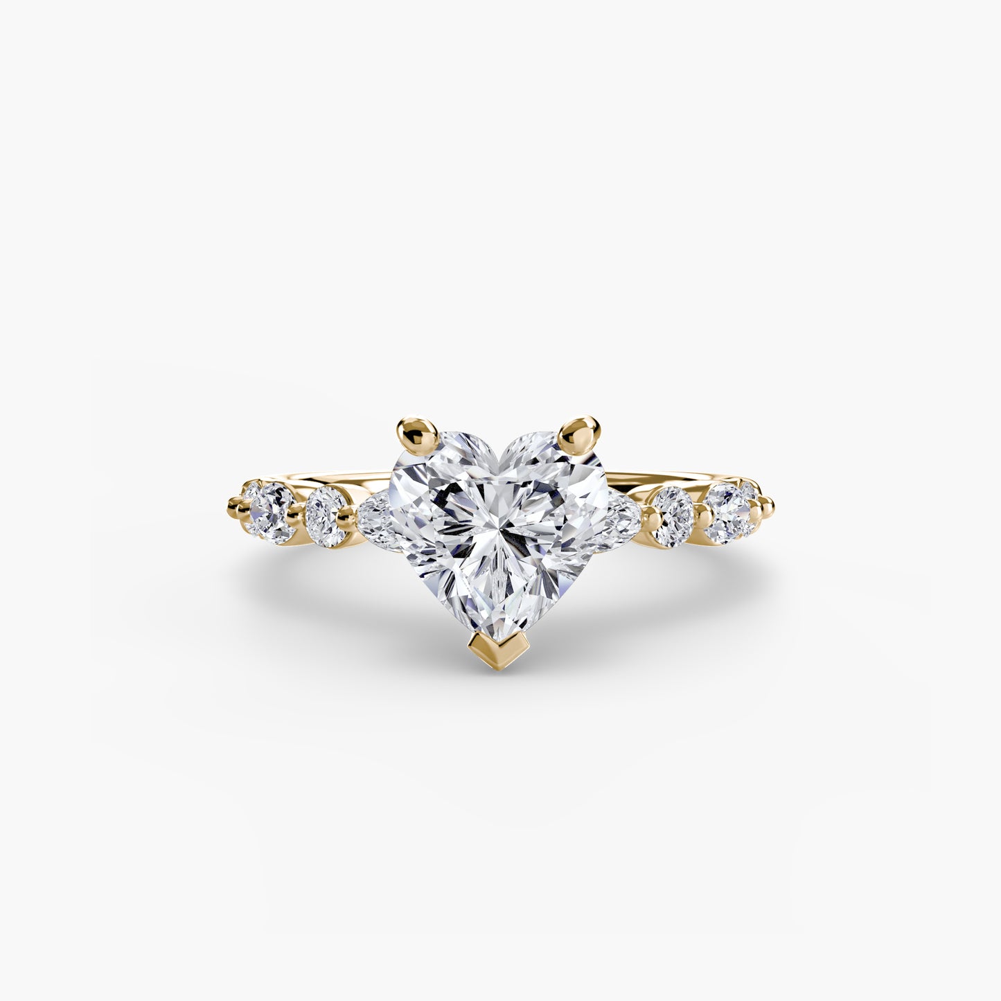 Shared-Prong Diamond Half-Eternity Band