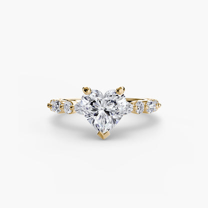 Shared-Prong Diamond Half-Eternity Band