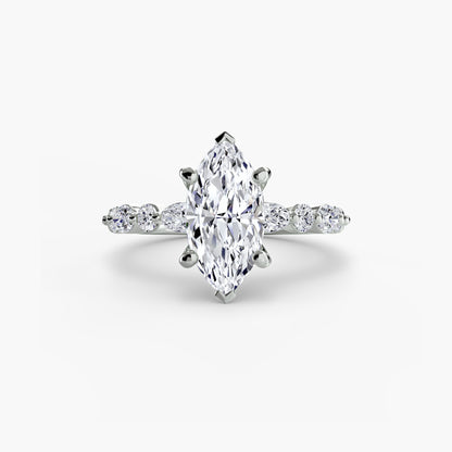 Shared-Prong Diamond Half-Eternity Band