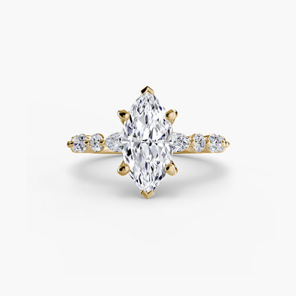 Shared-Prong Diamond Half-Eternity Band
