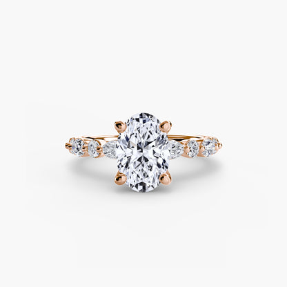 Shared-Prong Diamond Half-Eternity Band
