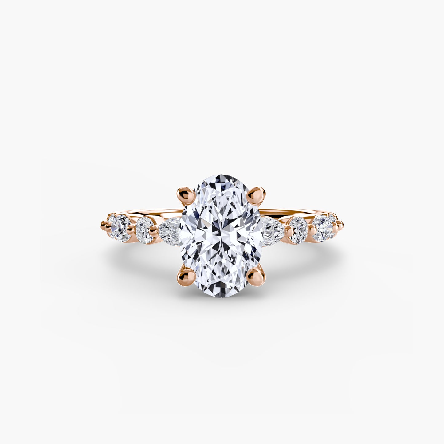 Shared-Prong Diamond Half-Eternity Band