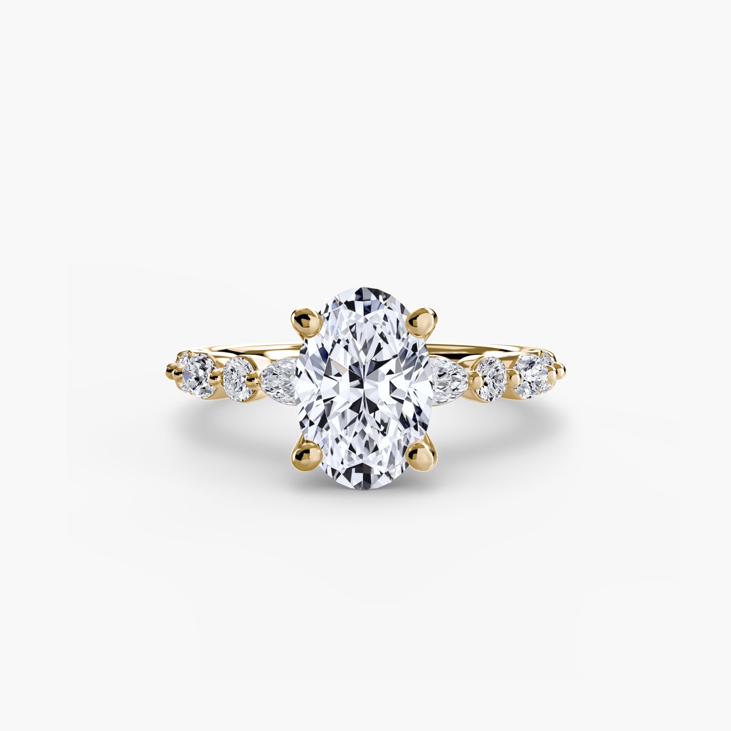 Shared-Prong Diamond Half-Eternity Band