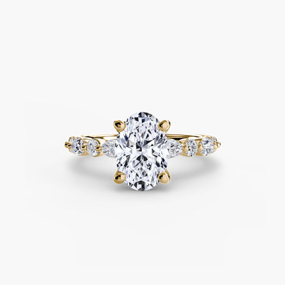 Shared-Prong Diamond Half-Eternity Band