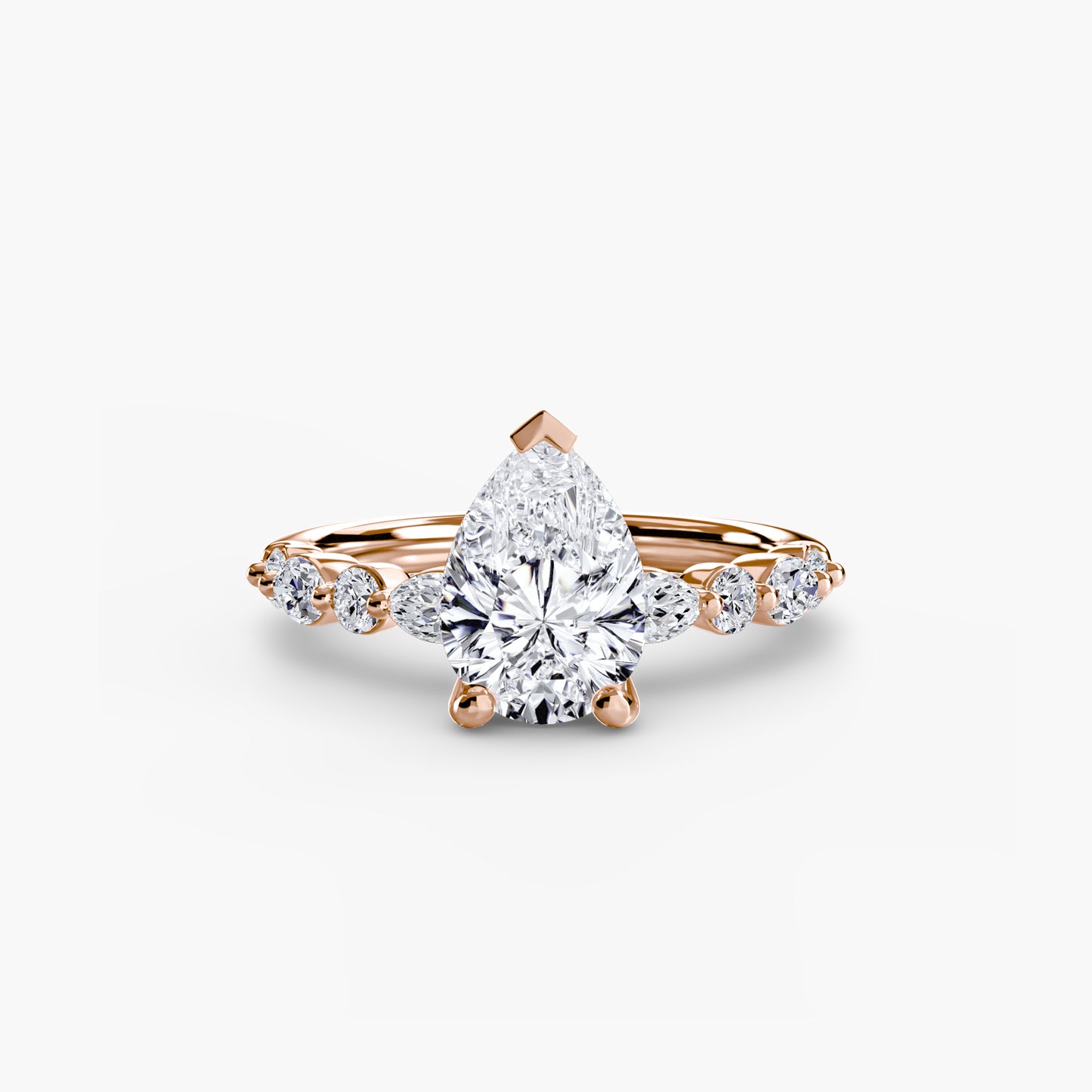 Shared-Prong Diamond Half-Eternity Band