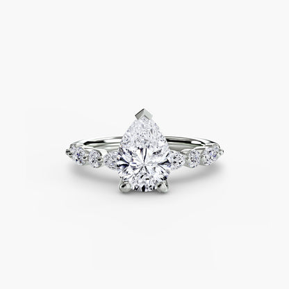 Shared-Prong Diamond Half-Eternity Band