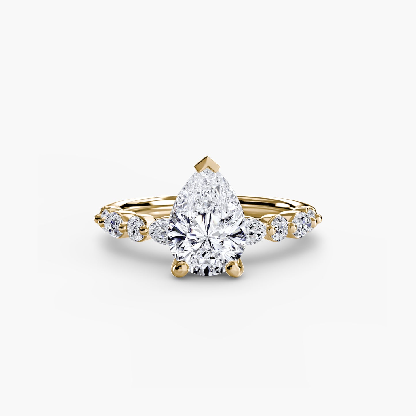 Shared-Prong Diamond Half-Eternity Band