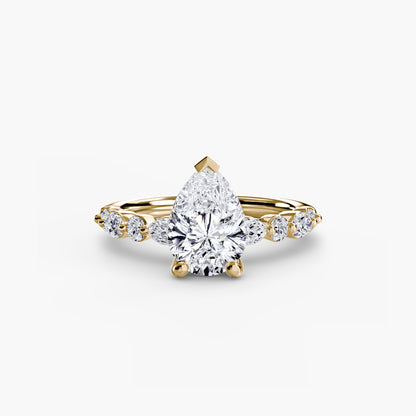 Shared-Prong Diamond Half-Eternity Band