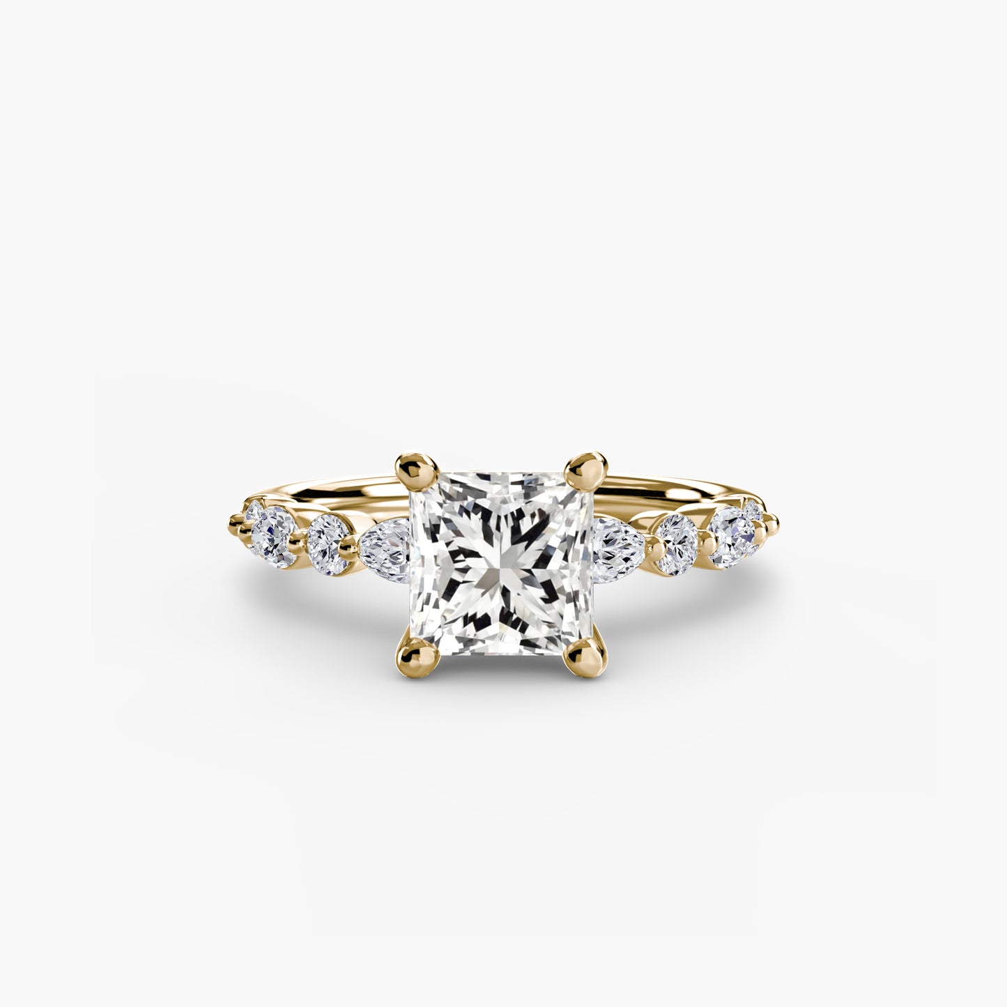 Shared-Prong Diamond Half-Eternity Band