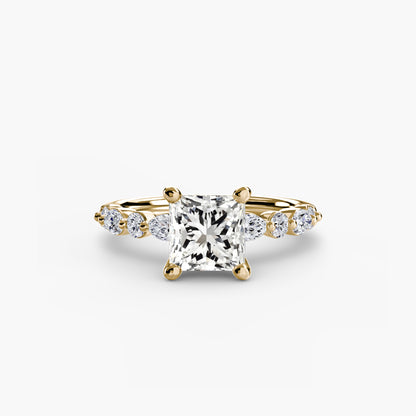 Shared-Prong Diamond Half-Eternity Band