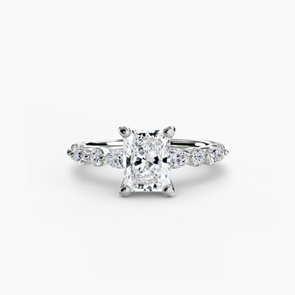 Shared-Prong Diamond Half-Eternity Band