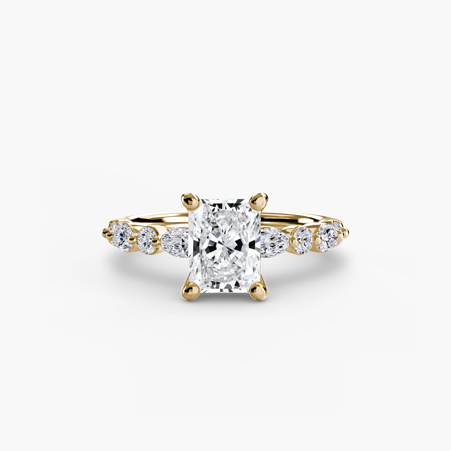 Shared-Prong Diamond Half-Eternity Band
