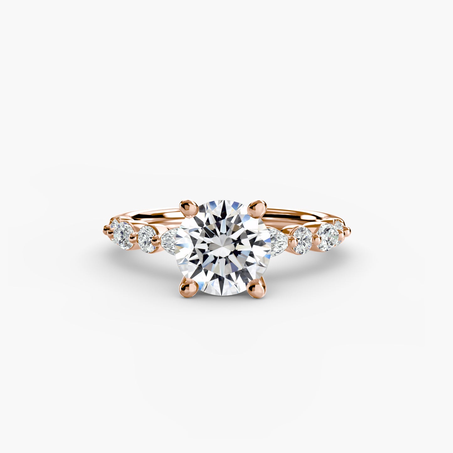 Shared-Prong Diamond Half-Eternity Band