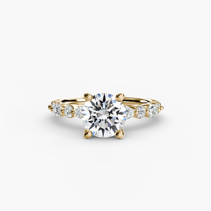 Shared-Prong Diamond Half-Eternity Band