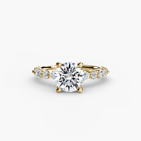 Shared-Prong Diamond Half-Eternity Band