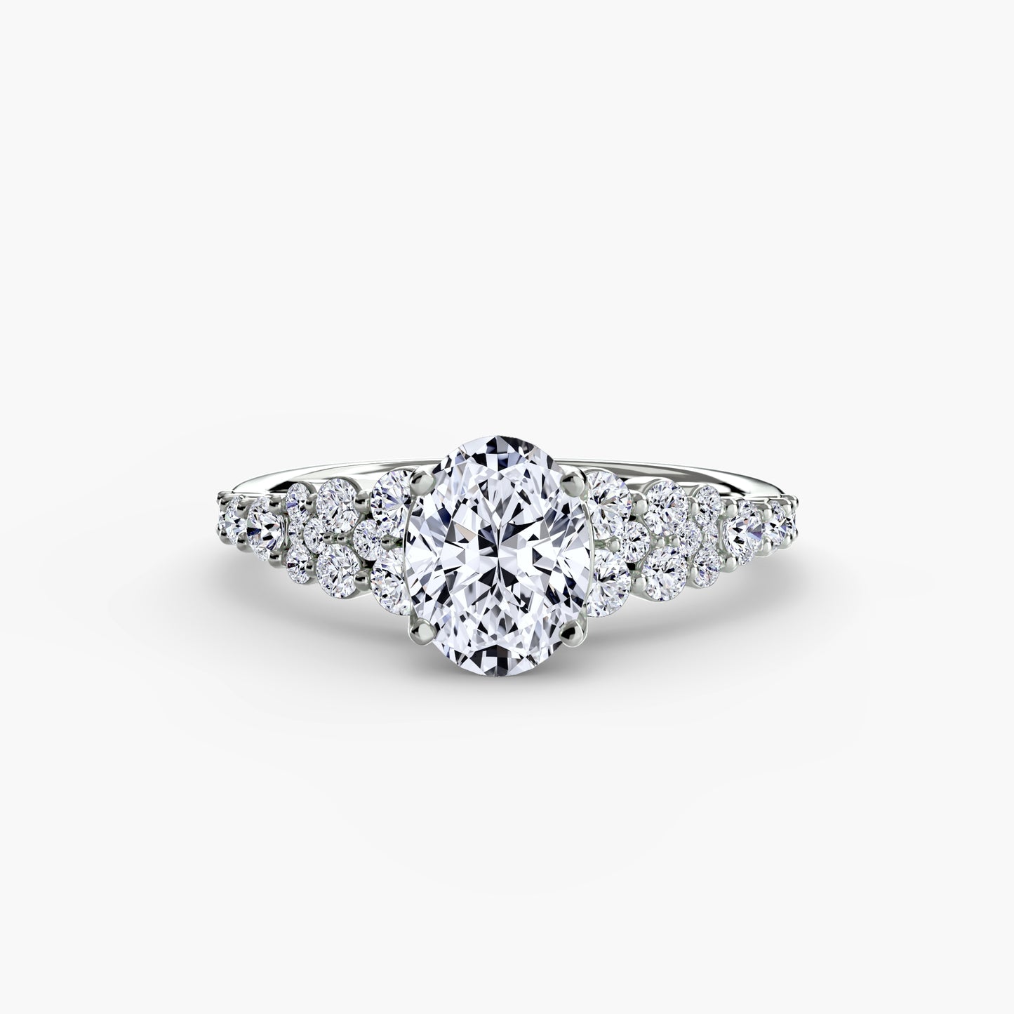 Oval Celestial Cluster Engagement Ring