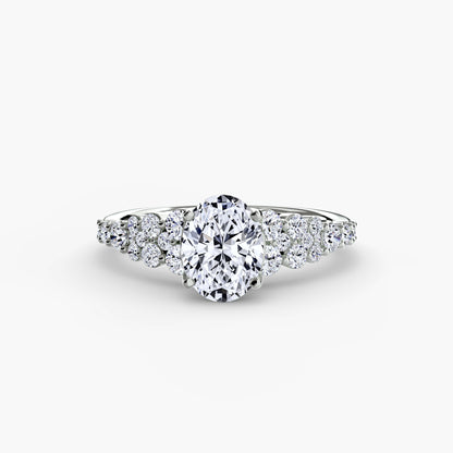 Oval Celestial Cluster Engagement Ring