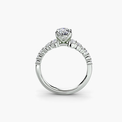 Oval Celestial Cluster Engagement Ring