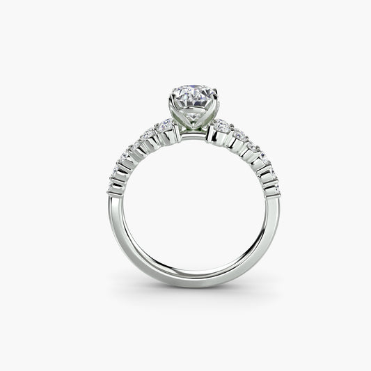 Oval Celestial Cluster Engagement Ring