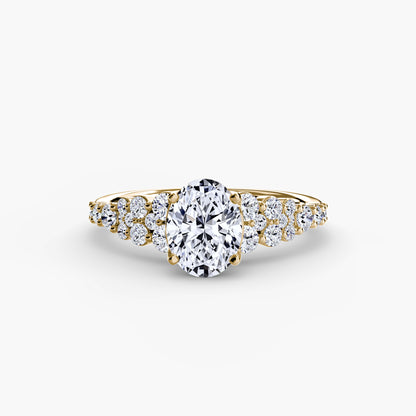 Oval Celestial Cluster Engagement Ring